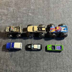 Hot Wheels Monster Trucks & Diecast Car Lot 6 Vehicles Mixed Styles